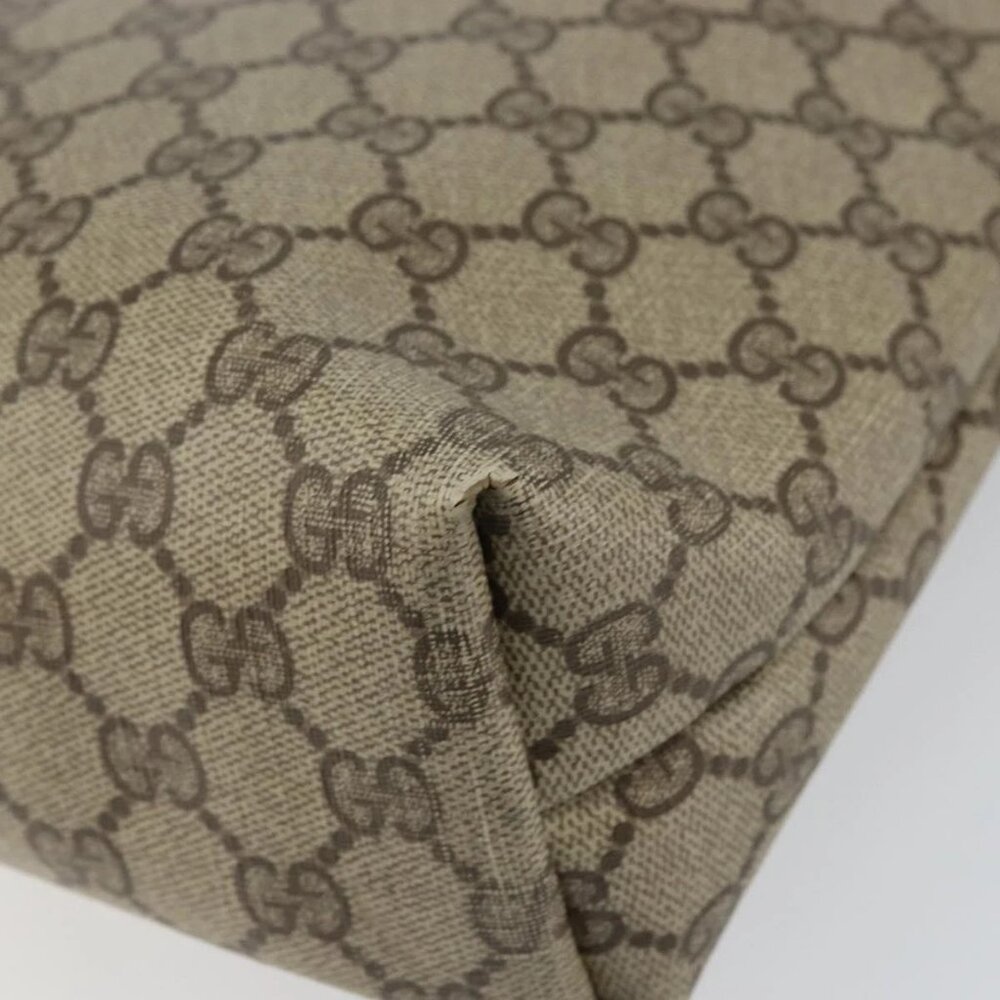 GUCCI GG Supreme Web Sherry Line Tote Bag PVC Beige Red 89 02 003 Auth ep12439 - Picture 12 of 15